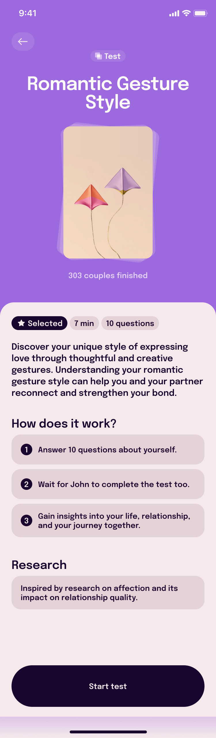 Love Week Activity Screen